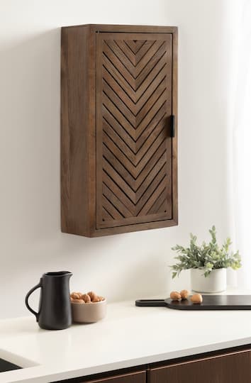 Kate and Laurel Mezzeta Tall Wood Bath Cabinet